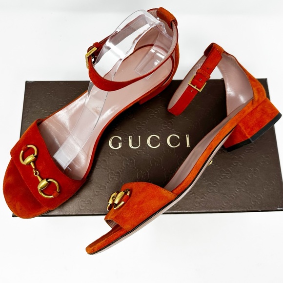 Gucci Shoes - Gucci Horsebit Liliane Flat Suede Sandals